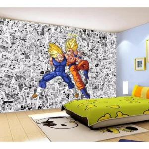 Papel De Parede Dragon Ball Goku Vegeta Anime 7,5m² Dbz559