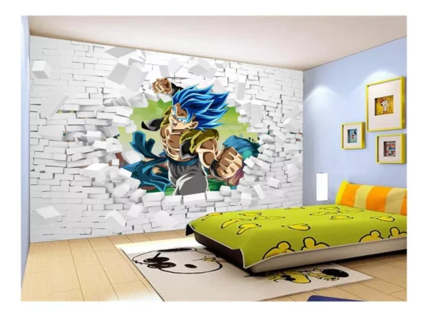 Papel De Parede Dragon Ball Goku Vegeta Anime 7,5m² Dbz56