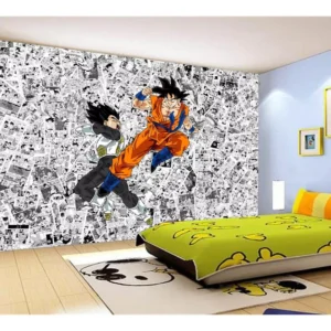 Papel De Parede Dragon Ball Goku Vegeta Anime 7,5m² Dbz560