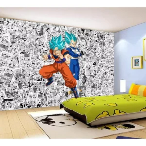 Papel De Parede Dragon Ball Goku Vegeta Anime 7,5m² Dbz561