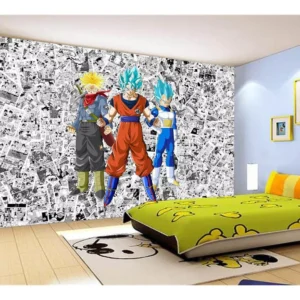 Papel De Parede Dragon Ball Goku Vegeta Anime 7,5m² Dbz565