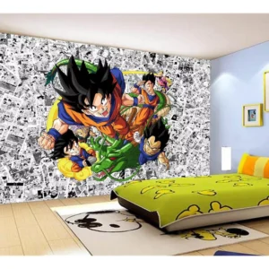 Papel De Parede Dragon Ball Goku Vegeta Anime 7,5m² Dbz566