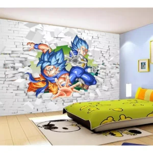 Papel De Parede Dragon Ball Goku Vegeta Anime 7,5m² Dbz59