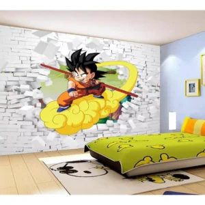 Papel De Parede Dragon Ball Goku Vegeta Anime 7,5m² Dbz61