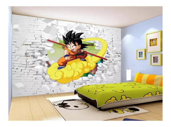 Papel De Parede Dragon Ball Goku Vegeta Anime 7,5m² Dbz61