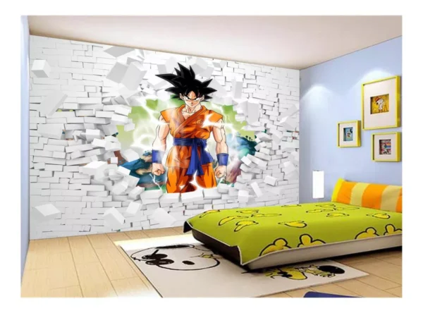 Papel De Parede Dragon Ball Goku Vegeta Anime 7,5m² Dbz62