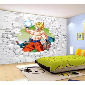 Papel De Parede Dragon Ball Goku Vegeta Anime 7,5m² Dbz63