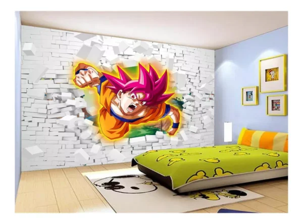 Papel De Parede Dragon Ball Goku Vegeta Anime 7,5m² Dbz66