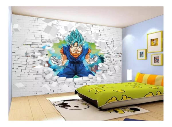 Papel De Parede Dragon Ball Goku Vegeta Anime 7,5m² Dbz67