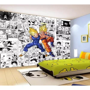 Papel De Parede Dragon Ball Goku Vegeta Anime 7,5m² Dbz673