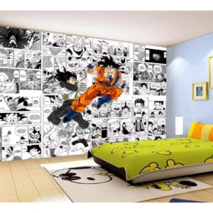 Papel De Parede Dragon Ball Goku Vegeta Anime 7,5m² Dbz674