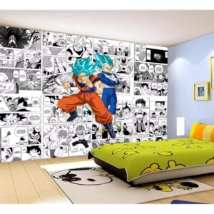 Papel De Parede Dragon Ball Goku Vegeta Anime 7,5m² Dbz675