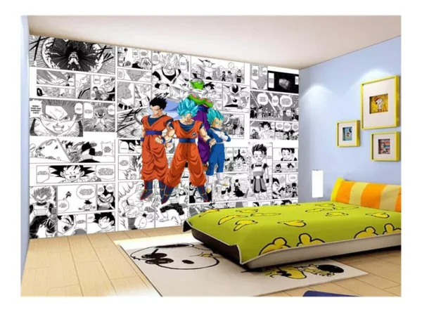 Papel De Parede Dragon Ball Goku Vegeta Anime 7,5m² Dbz676