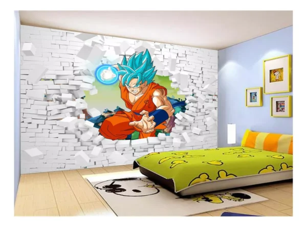 Papel De Parede Dragon Ball Goku Vegeta Anime 7,5m² Dbz68