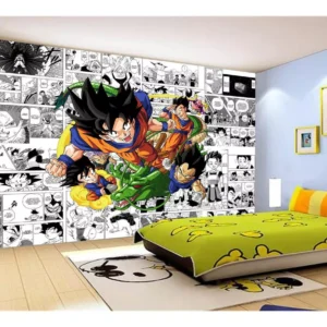 Papel De Parede Dragon Ball Goku Vegeta Anime 7,5m² Dbz680