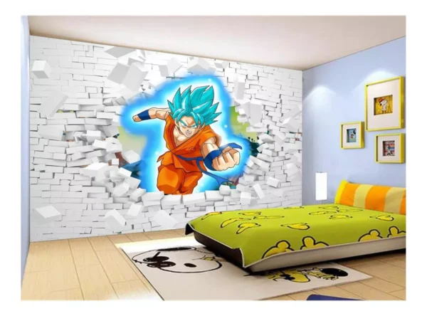 Papel De Parede Dragon Ball Goku Vegeta Anime 7,5m² Dbz69