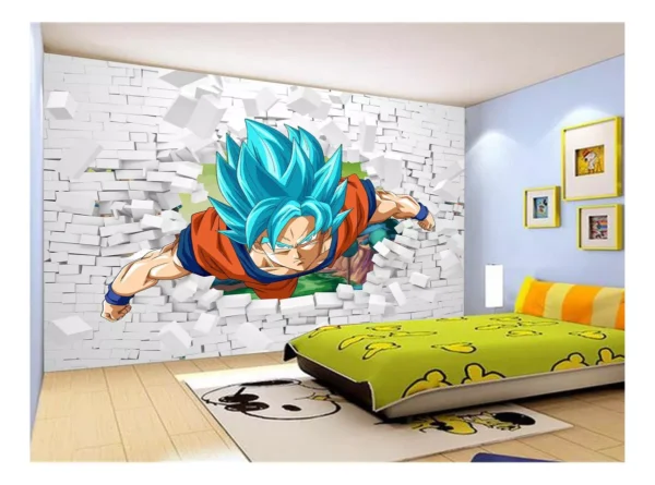 Papel De Parede Dragon Ball Goku Vegeta Anime 7,5m² Dbz70