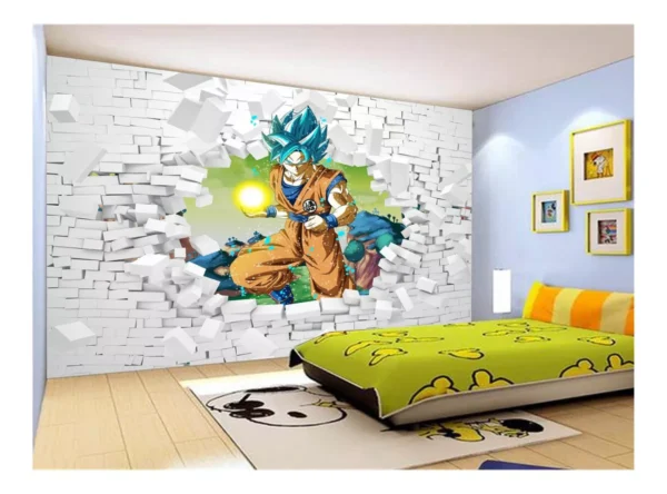 Papel De Parede Dragon Ball Goku Vegeta Anime 7,5m² Dbz71