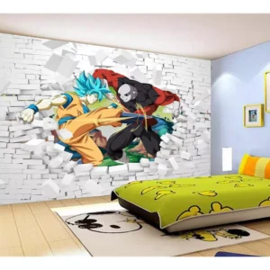 Papel De Parede Dragon Ball Goku Vegeta Anime 7,5m² Dbz72