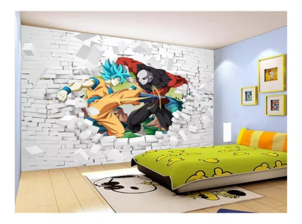 Papel De Parede Dragon Ball Goku Vegeta Anime 7,5m² Dbz72