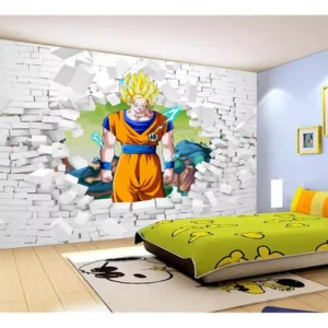 Papel De Parede Dragon Ball Goku Vegeta Anime 7,5m² Dbz73