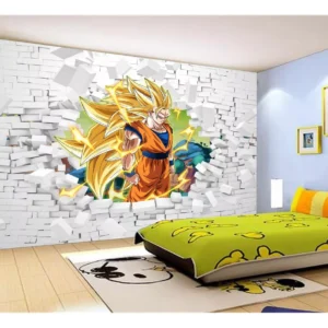 Papel De Parede Dragon Ball Goku Vegeta Anime 7,5m² Dbz74