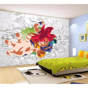 Papel De Parede Dragon Ball Goku Vegeta Anime 7,5m² Dbz76