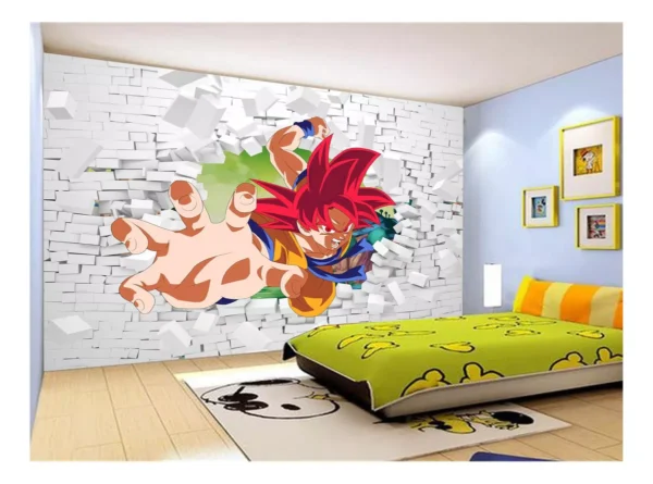 Papel De Parede Dragon Ball Goku Vegeta Anime 7,5m² Dbz76