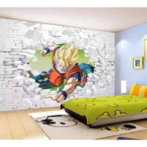 Papel De Parede Dragon Ball Goku Vegeta Anime 7,5m² Dbz77