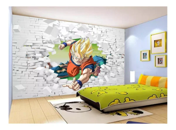 Papel De Parede Dragon Ball Goku Vegeta Anime 7,5m² Dbz77