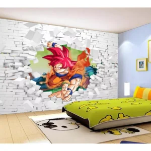 Papel De Parede Dragon Ball Goku Vegeta Anime 7,5m² Dbz78