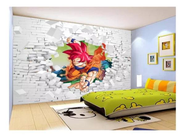 Papel De Parede Dragon Ball Goku Vegeta Anime 7,5m² Dbz78