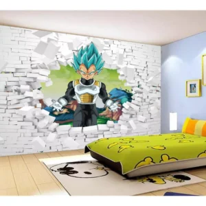 Papel De Parede Dragon Ball Goku Vegeta Anime 7,5m² Dbz79