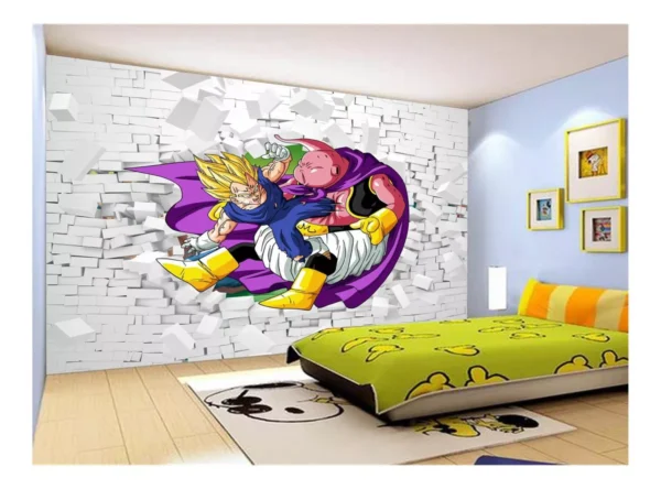 Papel De Parede Dragon Ball Goku Vegeta Anime 7,5m² Dbz80