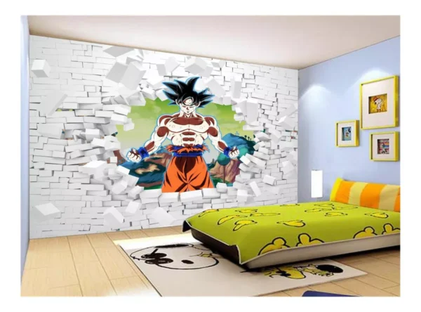 Papel De Parede Dragon Ball Goku Vegeta Anime 7,5m² Dbz81