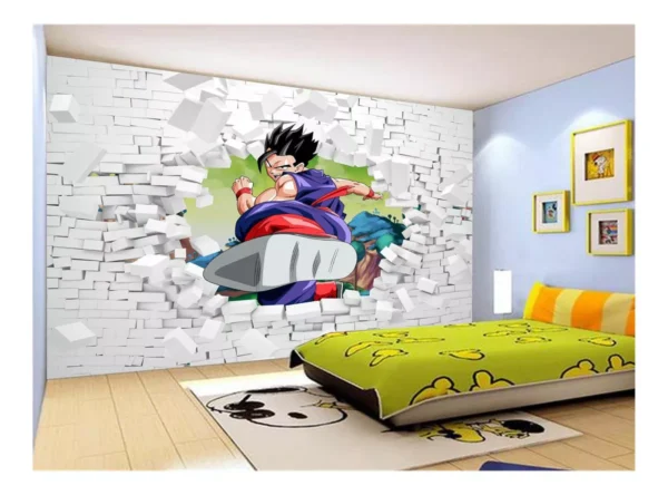 Papel De Parede Dragon Ball Goku Vegeta Anime 7,5m² Dbz82