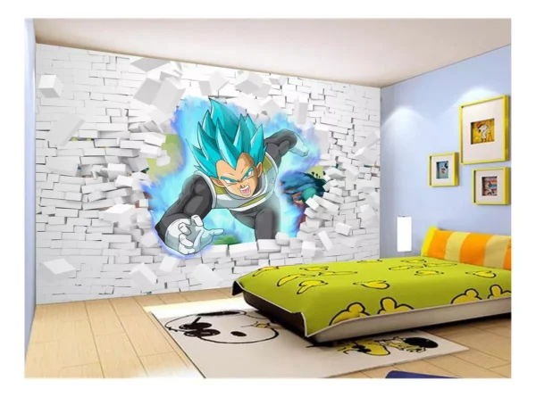 Papel De Parede Dragon Ball Goku Vegeta Anime 7,5m² Dbz84