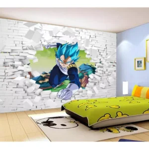 Papel De Parede Dragon Ball Goku Vegeta Anime 7,5m² Dbz85