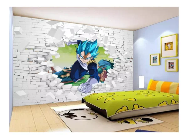 Papel De Parede Dragon Ball Goku Vegeta Anime 7,5m² Dbz85