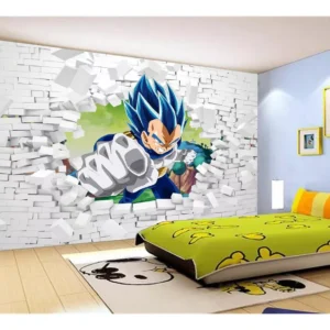 Papel De Parede Dragon Ball Goku Vegeta Anime 7,5m² Dbz86