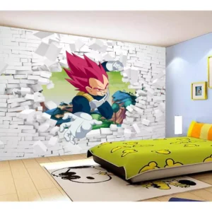 Papel De Parede Dragon Ball Goku Vegeta Anime 7,5m² Dbz87