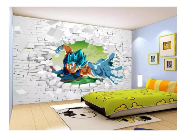 Papel De Parede Dragon Ball Goku Vegeta Anime 7,5m² Dbz88