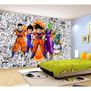 Papel De Parede Dragon Ball Goku Vegeta Anime 7,5m² Dbz90