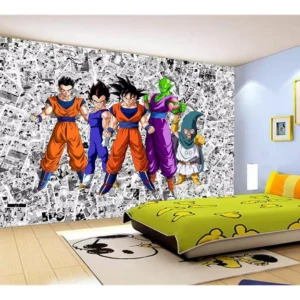 Papel De Parede Dragon Ball Goku Vegeta Anime 7,5m² Dbz91