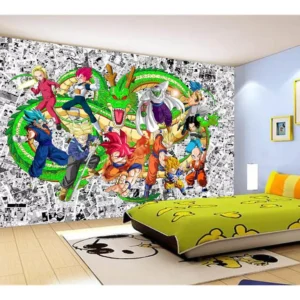 Papel De Parede Dragon Ball Goku Vegeta Anime 7,5m² Dbz94