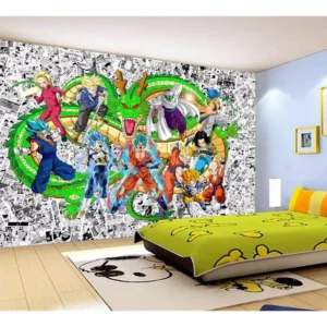 Papel De Parede Dragon Ball Goku Vegeta Anime 7,5m² Dbz96