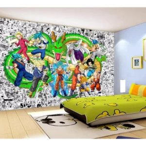 Papel De Parede Dragon Ball Goku Vegeta Anime 7,5m² Dbz98