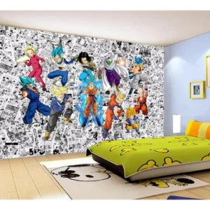 Papel De Parede Dragon Ball Goku Vegeta Anime 7,5m² Dbz99