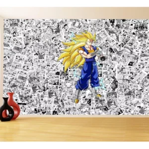 Papel De Parede Dragon Ball Goku Vegetto Anime 3,5m Dbz614