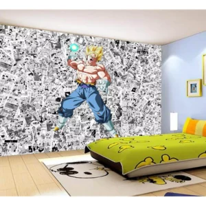 Papel De Parede Dragon Ball Goku Vegetto Anime 7,5m² Dbz608